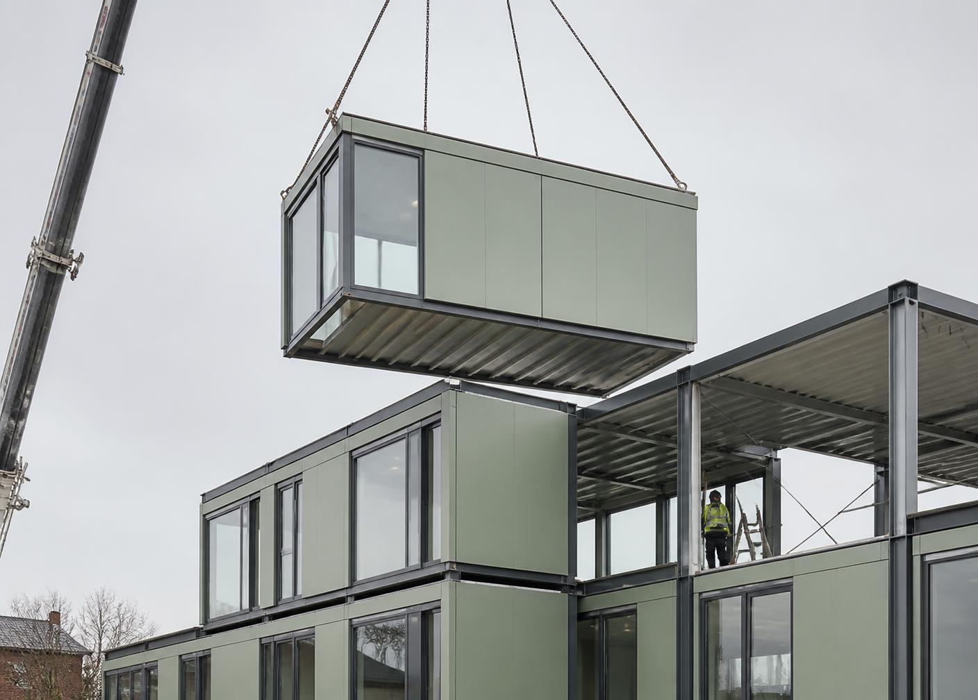 Illustrative architectural photography representing the modular sector. Not a Sustainable Nama project.